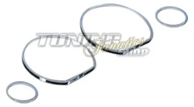Image de Anneaux chromés Tacho anneaux Tachochrom pour VW Golf 3 III + Variant Vento