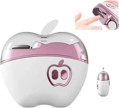 Productafbeelding van Elektrische nagelknipper 2-in-1 - Automatische nageltimer met LED-verlichting - 2 snelheden - Veiligheidsontwerp - Oplaadbaar via USB - 8,5x3x9 cm - Geschikt voor volwassenen en kinderen - Wit