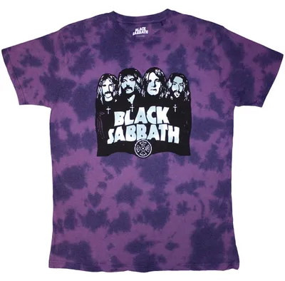 Obrázok produktu pre Black Sabbath Band & Logo Wash Collection Purple XL Tričko
