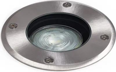 Produktbild von Bodeneinbaustrahler Aussen Rund Inox für GU10 Silbern