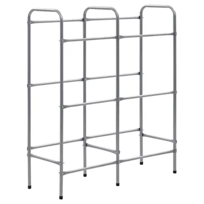 Produktbild von vidaXL Kistenregal für 6 Kisten Silbern 96x33x116 cm Stahl