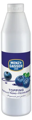Produktbild von Menz & Gasser Mega Topping Bosbessen 1000 ml – Blaubeer-Sirup zum Verfeinern