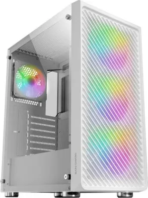 Produktbild von Mars Gaming MC-F ARGB Semi Tower Hartglas USB 3.2 Weiß