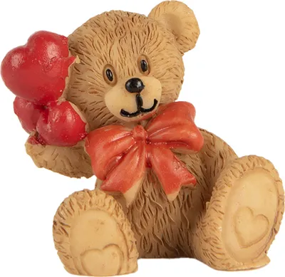 Image de Clayre & Eef Figurine de décoration Ours 3x2x4 cm Marron Plastique