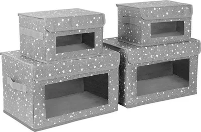 Produktbild von Aufbewahrungsbox mit Deckel, aufklappbar, für Kinder, Spielzeugkiste, 2 Größen