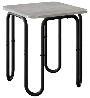 Image de vidaXL Table basse, gris béton, 40 x 40 x 45 cm, matériau de bois