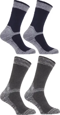 Produktbild von Herren Arbeitssocken / Socken mit verstärktem Zehenbereich, 4er-Pack MB153 (40-47 EU) (Marineblau/Grau)
