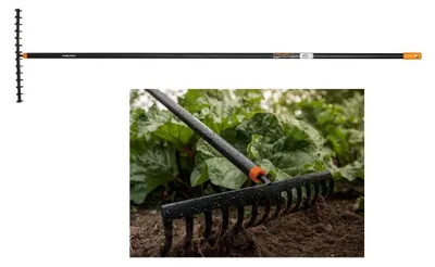 FISKARS Gartenrechen Solid mit gehärteter Stahlzinke 358 mm