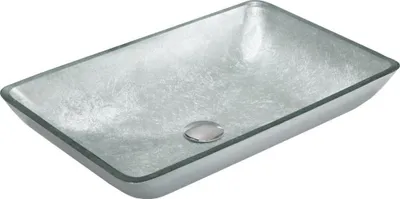 Produktbild von Mexen Megan Glaswaschbecken Aufsatzwaschbecken 56 x 36 cm, silber - 24135611