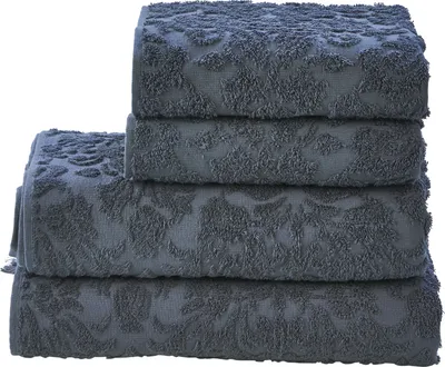 Produktbild von done.® PROVENCE ORNAMENTS Handtuch Set 4-tlg. Anthracite