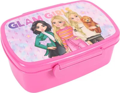 Produktbild von Sandwichbox aus Kunststoff für Mädchen Glam Girls Team mit Trennfach 18x14 cm