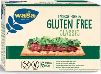Zdjęcie produktu dla Wasa Pieczywo chrupkie bezglutenowe i bez laktozy Classic duże wypiekane 240g