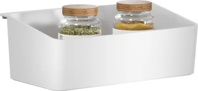 Produktbild von Küchenaccessoire Organizer - Selbstklebendes Aufbewahrungskörbchen - für eine ordentlichere Küche - 1 Stück - Weiß