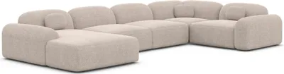 Produktbild von Strukturstoff U-Form XL Wohnlandschaft Nuvia Beige Links