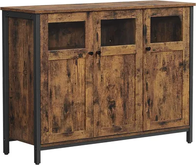 Produktbild von Sideboard Glastüren Industriestil Vintagebraun Stahl