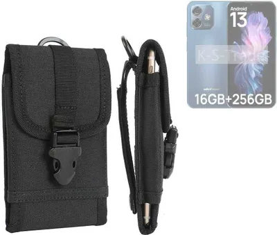 Produktbild von K-S-Trade Holster Handy Hülle kompatibel mit Ulefone Note 16 Pro Holster Handytasche Gürtel Tasche Schutz Hülle Robust Outdoor schwarz