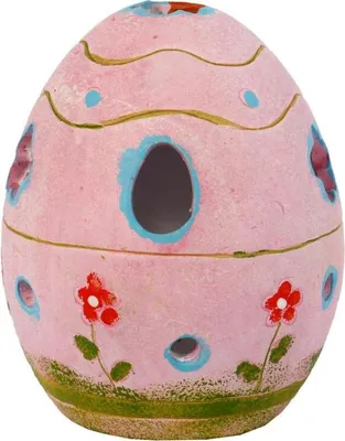 Zdjęcie produktu dla Różowy Ceramiczny Lampion w Kształcie Jajka 14cm