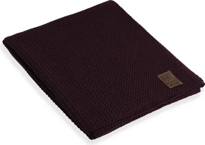 Produktbild von Knit Factory Maxx Plaid - Aubergine - 160x130 cm