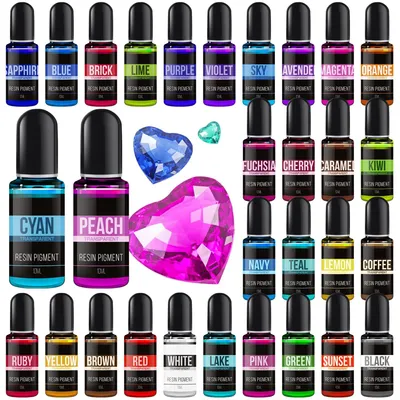 Image de Solidchoice - Peinture époxy colorée (30 couleurs) pour la création de bijoux et de projets artistiques
