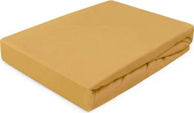 Obrázek produktu pro Prostěradlo s gumou, žerzej 120x200cm, hořčicově žluté