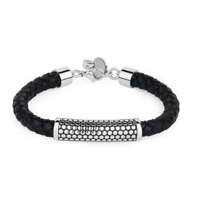 Immagine prodotto di Bracciali in pelle Sagapò collezione argento - uomo