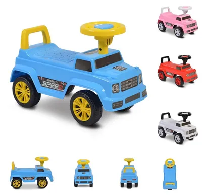 Obrázek produktu pro Dětská autíčko Moni Rutschauto, model JY-Z12, s funkcí přehrávání hudby, vhodné pro děti od 18 měsíců, maximální nosnost 25 kg, barva: modrá