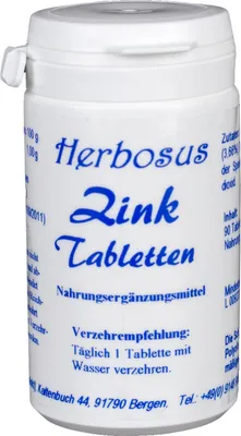 Produktbild von Herbosus Zink Tabletten