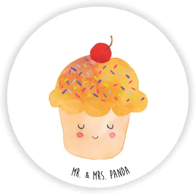 Produktbild von Mr. & Mrs. Panda magnet Cupcake - Weiß - Geschenk, Muffin, büromagnete, Kühlschrankmagnet, Motivation Sprüche, für kühlschrank, Backen, Wunder, Cupcakes, pinwand, Lustige