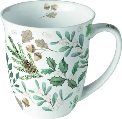 Immagine prodotto di Tazza di Natale 0,4 l Collezione di foglie Foglie d'autunno Foglie di Natale