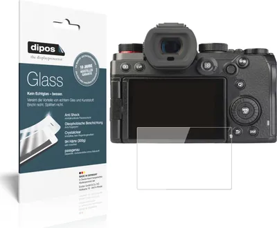 Produktbild von 2x Schutzfolie für Panasonic Lumix S5 - Anti-Shock 9H Folie dipos Glass Kunststoffglas