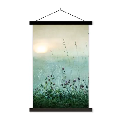 Produktbild von MuchoWow® Textilposter Natur - Vintage - Blumen - Sonne 120x180 cm mit schwarzem Rahmen - Fotos