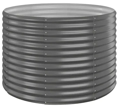 Productafbeelding van vidaXL Verhoogde plantenbak, verzinkt staal, 100x100x68 cm, grijs