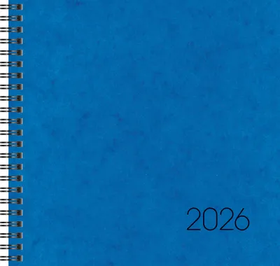 Produktbild von BRUNNEN Buchkalender 2026 21×21 cm Modell 766 – Wochenkalender 7–22 Uhr, Blau