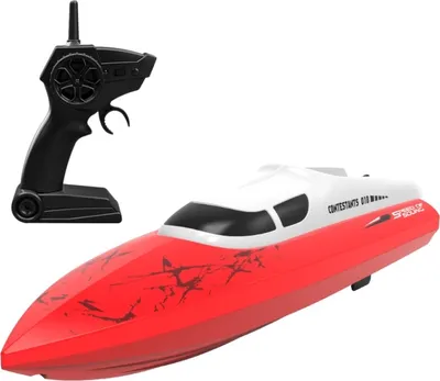 Image de Télécommande électrique sans fil Bateau Enfants Jouet Mini bateau à vitesse d'eau, couleur : rouge