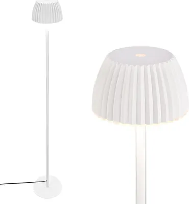 Immagine prodotto di Briloner LOCA Lampada da terra LED, touch, dimmerabile, luce bianca calda, bordo luminoso, bianco antico, Ø19 x 124 cm