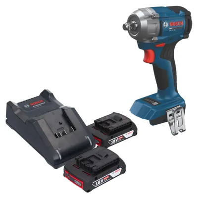 Immagine prodotto di Avvitatore a impatto a batteria Bosch GDS 18V-350 Professional 18 V 350 Nm 1/2" brushless + 2 batterie da 2,0 Ah + caricabatterie