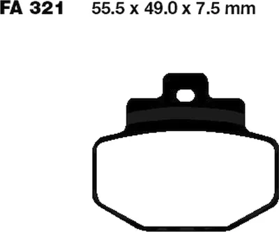 Produktbild von Bremsbeläge Hinterrad für Vespa GTS 125 ie Supersport Baujahr 2011-2013 Bremsklotz von EBC - Neu
