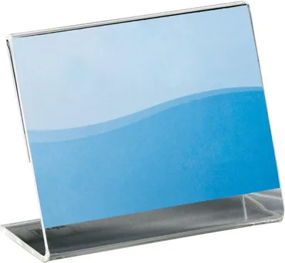 Produktbild von SIGEL PA103 Info-/Preisaufsteller, DIN A8 quer (74x52 mm), schräg, einseitige Präsentation, glasklar, Acryl