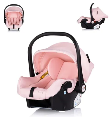 Obrázok produktu pre Detská autosedačka Chipolino i-Size Aura (40-85 cm) skupina 0+, nastaviteľná rukoväť, ružové pásy