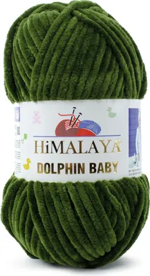 A ball of green yarn with a label.