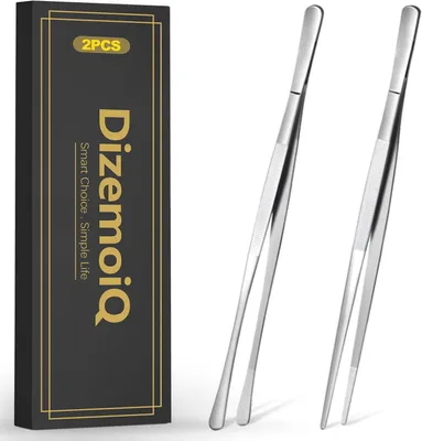 Produktbild von Küchenpincet aus Edelstahl, 30 cm lang, Set 2 Stück, für Braten und Grillen