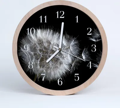 Produktbild von Holzuhr 20fi cm wanduhr - Löwenzahn-Blumen