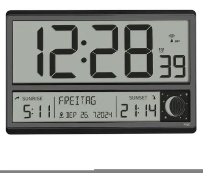 Produktbild von TFA-Dostmann 60.4524.01 Wecker Digitaler Wecker Schwarz