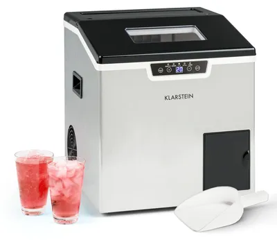 Obrázek produktu pro Klarstein Výrobník kostek ledu malý, 3l, 20kg drceného ledu/kostek, samočistící