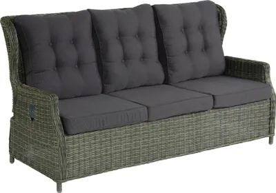 Produktbild von Inko Loungebank Leona 3-sitzer inkl. Kissen, grau