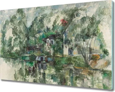 Produktbild von Coloray Hackbrett Herdabdeckplatte 80x52 cm Küchenbrett Kochplattenabdeckung Schneidebrett - Wasser Cézanne