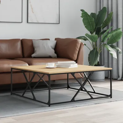 Produktbild von "2026 Promotion" Couchtisch Wohnzimmer - Kaffeetisch - Sonoma-Eiche 100x100x40 cm Holzwerkstoff - Sofatisch CC29901