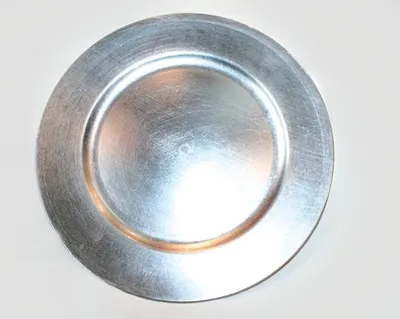 Produktbild von Weihnachtsplatzteller XXL silber 33x33x1,8cm