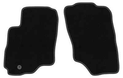 Produktbild von Velours-Fußmatten Vorne für Mitsubishi Outlander I 2001-2006 (SUV) – 2-tlg, Schwarz, passgenau – Wielganizator BASIC