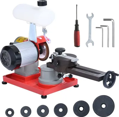 Produktbild von Sägeblattschärfgerät - 370W Schärfmaschine für Kreissägeblätter - 3600U/min Kreissägeblattschärfer - φ 80,01-698,5mm Sägeblattschärfmaschine - Max. φ125 mm Schleifscheibe